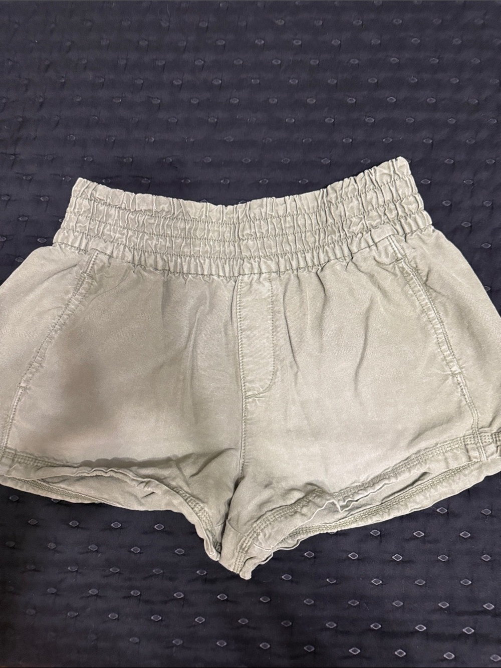 aerie Light Sage Elastic-Waist Athletic Shorts